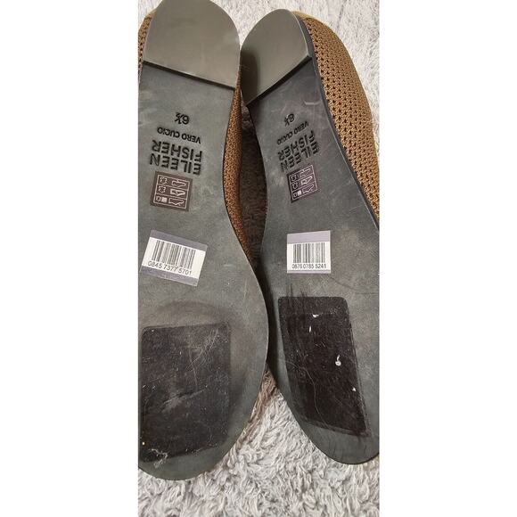 NEW Eileen Fisher "Seam" Stretch Slip-on‎ Taupe Stretch Flats Womens 6.5 M - Picture 4 of 4